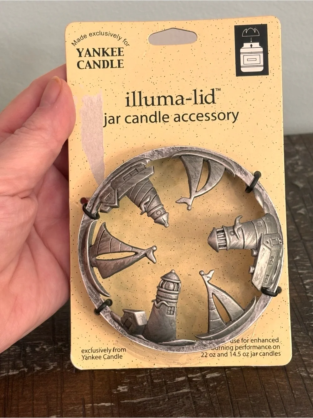 Yankee Candle Silver Nautical Illuma-Lid Jar Accessory